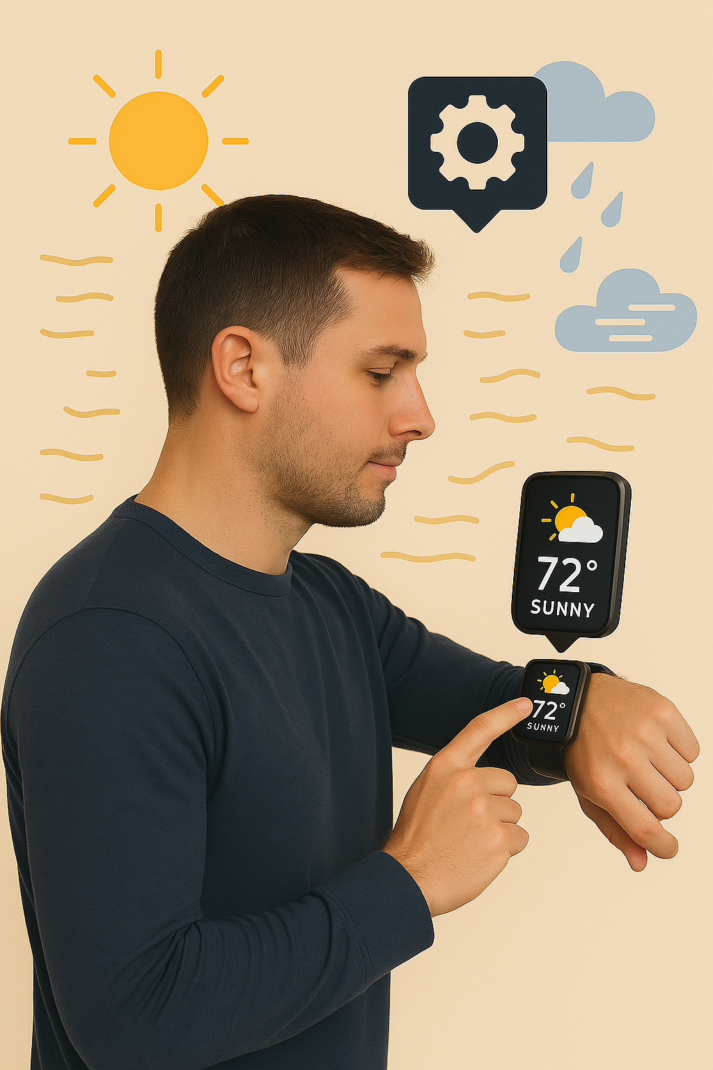 La météo sur votre montre connectée